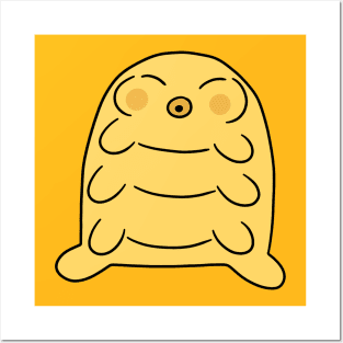 Chubby Yellow Waterbear Posters and Art